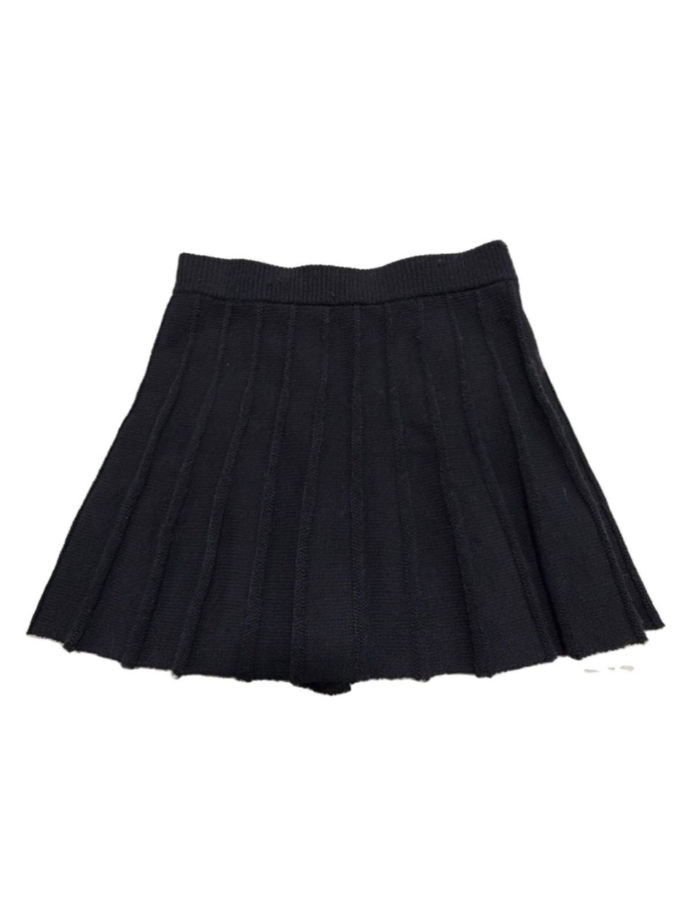 Abercrombie Kids Black Knit Pleated Skater Mini Skirt Girls 11/12 Preppy Y2K
